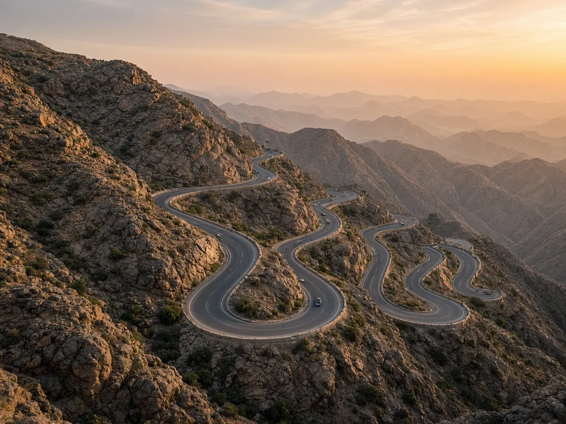 Al Hada mountain road in Taif – Taif Ziyarat taxi from Makkah